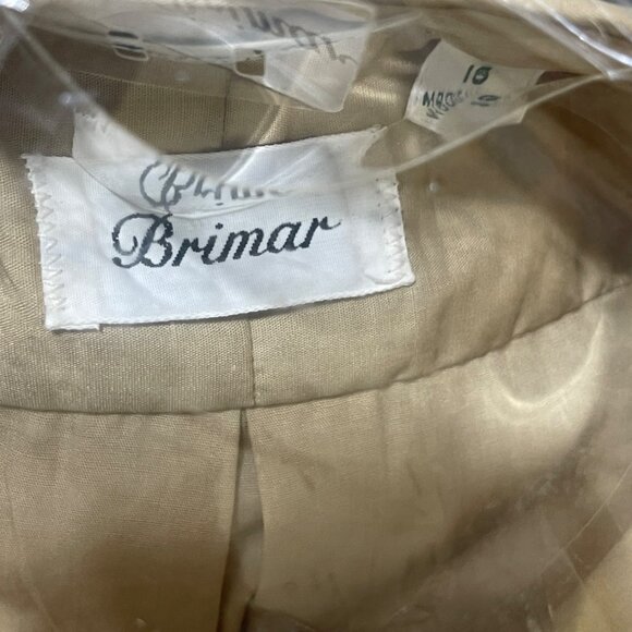 2 Brimar Men's Work Shirts Uniform Tan Blue Size 16 (READ) - Picture 3 of 9